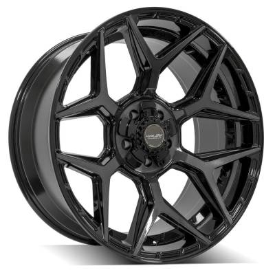 4PLAY - 4PLAY Wheels 4P06 22x10 5x5.0/5.5 -18mm Black/Brushed 4P06-22100-5D55-18BBT