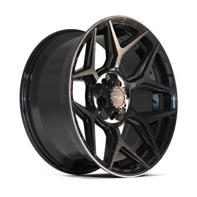 4PLAY - 4PLAY Wheels 4P06 20x9 5x5.0/5.5 0mm Gloss Black/Brushed 4P06-20090-5D55-0BBT