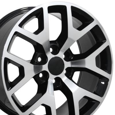 OE Wheels LLC - OE Wheels CV92 22x9 6x5.5 31mm Black/Machined CV92-22090-6550-31MB