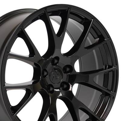 OE Wheels LLC - OE Wheels DG15-20100-5115-18B Hellcat Replica DG15 20x10 5x115 18mm Gloss Black
