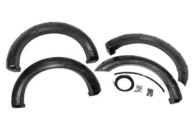 Rough Country Suspension Systems - Rough Country A-F20911A-RCGB Defender Black Fender Flares 21-24 Ford F150