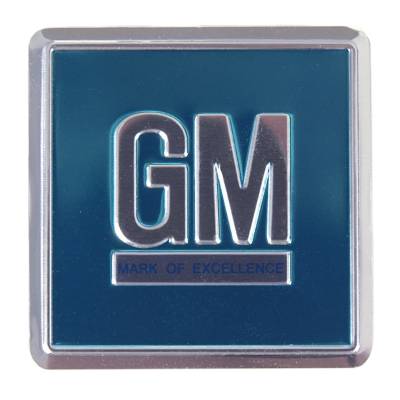 Auto Metal Direct - Auto Metal Direct W-856 Door Decal Aqua Foil "GM Mark Of Excellence" Sold Each