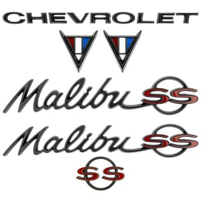 Trim Parts - Trim Parts 4100R Emblem Set for 64-67 Chevrolet Malibu
