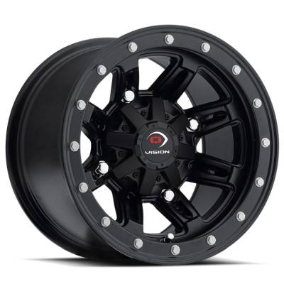 Vision Wheel - Vision Wheels 550-127100MB4 550 Five Fifty 12x7 4x100 2.5mm Black Matte