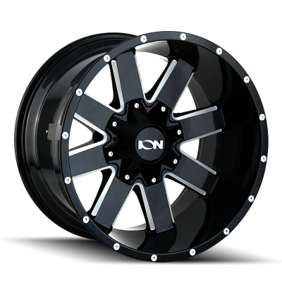 Ion Alloy - Ion Alloys 141 17x9 8x6.5 -12mm Black Gloss & Machined 141-7981M