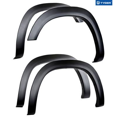 TYGER Auto - Tyger TG-FF6D4328 4PC Black Textured Fender Flares for 19-21 Dodge Ram 1500