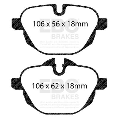 EBC Brakes - EBC Brakes DP32047C Redstuff Ceramic Low Dust Brake Pads