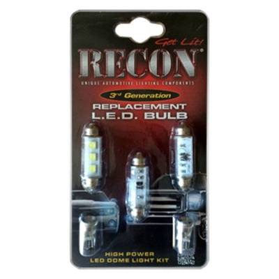 Recon - Recon 264161 LED Dome Light Bulb Kit White 99-06 Silverado/Sierra
