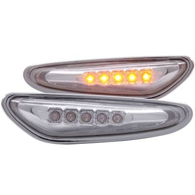 Anzo USA - Anzo USA Clear Lens LED Side Marker Light Set BMW 3-Series 511074