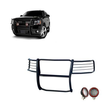 Black Horse Off Road - Black Horse 17A037400MA-PLFR Black Grille Guard for Avalanche/Suburban/Tahoe