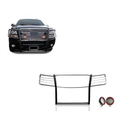 Black Horse Off Road - Black Horse 17A037400MSS-PLFR SS GrilleGuard w/LED for Avalanche/Suburban/Tahoe