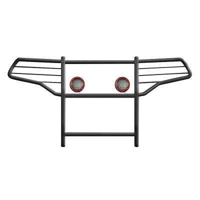 Black Horse Off Road - Black Horse 17FJ31MA-PLFR Black Grille Guard w/LED for 20-24 Ford Explorer