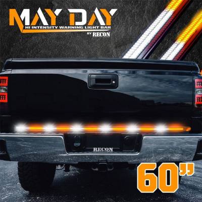 Recon - Recon 26416MD MayDay Strobing 60" LED Tailgate Light Bar White/Amber