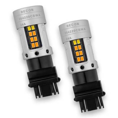 Recon - Recon 264220CBWA 3157 LED Turn Signal Light Bulb White/Amber Pair