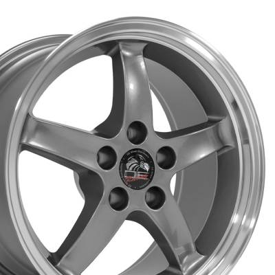 OE Wheels LLC - OE Wheels FR04B 17x9 5x4.5 24mm Gunmetal/Machined FR04B-D17090-5450-24GM