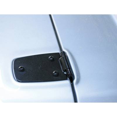 Rugged Ridge - Rugged Ridge 11205.01 Hood Hinges Black for Jeep CJ & Wrangler