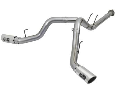 aFe Power - aFe Power Large Bore-HD 4" Filter-Back Stainless Steel Exhaust Kit 49-43092-P