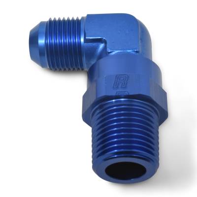 Russell - Russell 614120 Specialty AN Adapter Fitting 90-DEG Male AN To Male Swivel NPT