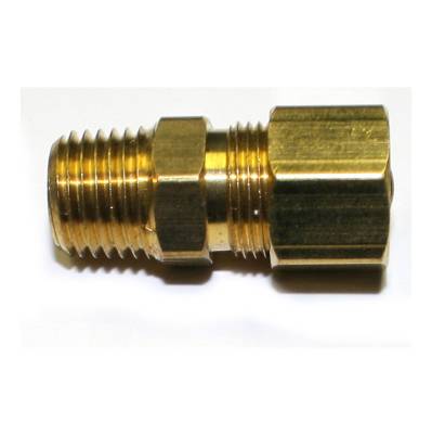 Nitrous Express - Nitrous Express 16139 1/4 NPT MALE x 3/8 COMPRESSION STRAIGHT FITTING