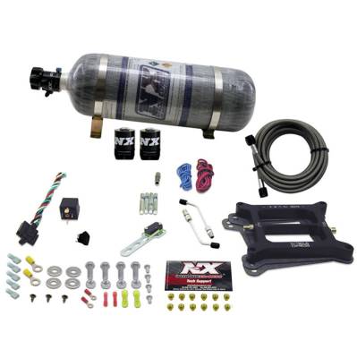 Nitrous Express - Nitrous Express 30040-12 Nx Nitrous Oxide System Kit 4150 4-BBL GAS