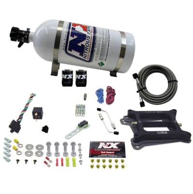 Nitrous Express - Nitrous Express 30045-10 Nx Nitrous Oxide System Kit 4150 4-BBL/ALCOHOL