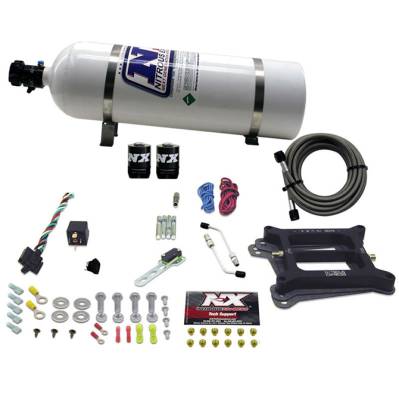 Nitrous Express - Nitrous Express 30040-15 Nx Nitrous Oxide System Kit 4150 4-BBL GAS