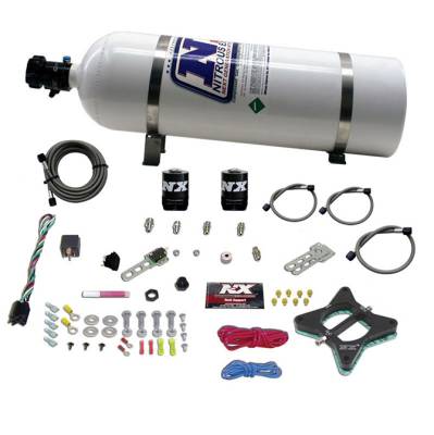 Nitrous Express - Nitrous Express 20946-15 Nx Nitrous Oxide System Kit Ford 4.6L 2V TB Plate
