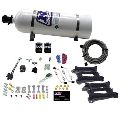Nitrous Express - Nitrous Express 50240-15 Nx Nitrous Oxide System Kit Dual Holley GAS