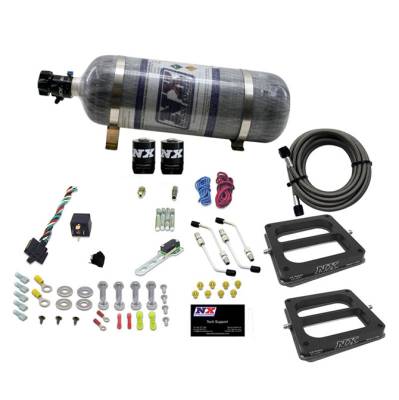 Nitrous Express - Nitrous Express 30275-12 Nx Nitrous Oxide System Kit Dual Dominator ALCOHOL