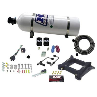Nitrous Express - Nitrous Express 60045-15 Nx Nitrous Oxide System 4150 Gemini Stage-6 ALCOHOL