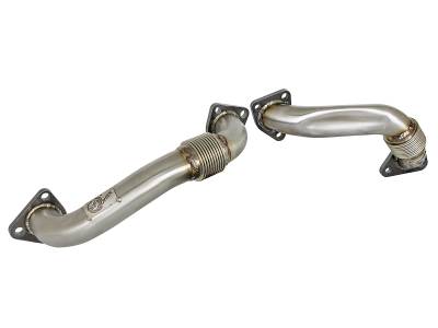 aFe Power - aFe Power Twisted Steel 2" Stainless Exhaust Manifold Up-Pipes 48-34009