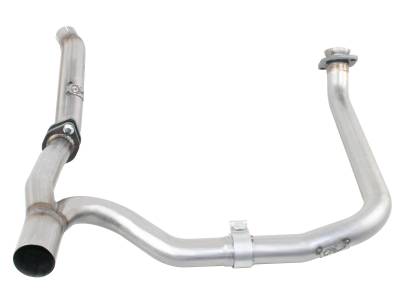 aFe Power - aFe 48-06210 Twisted Steel Loop-Delete Aluminized Exhaust Y-Pipe for Jeep 3.6