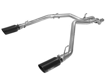 aFe Power - aFe Power Large Bore-HD 3" Filter-Back Stainless Steel Exhaust Kit 49-42045-B