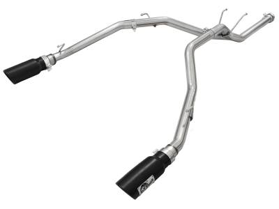 aFe Power - aFe Power Large Bore-HD 2.5" Filter-Back Stainless Exhaust Kit 49-42041-B