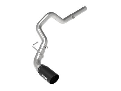 aFe Power - aFe Power Large Bore-HD 4" Filter-Back Stainless Steel Exhaust Kit 49-42065-B