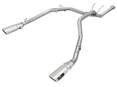 aFe Power - aFe Power Large Bore-HD 2.5" Filter-Back Stainless Exhaust Kit 49-42041-P