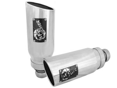aFe Power - aFe Power OEM IN/5" OUT Bolt-On Polished Stainless Exhaust Tips 49C42046-P