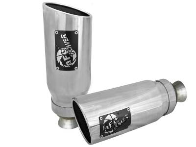 aFe Power - aFe Power OEM IN/5" OUT Bolt-On Polished Stainless Exhaust Tips 49C42073-P