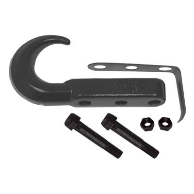 Rugged Ridge - Rugged Ridge 11236.02 Front Tow Hook Black for Jeep CJ & Wrangler