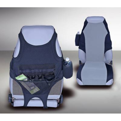 Rugged Ridge - Rugged Ridge 13235.19 Neoprene Seat Protectors Black/Gray for CJ & Wrangler