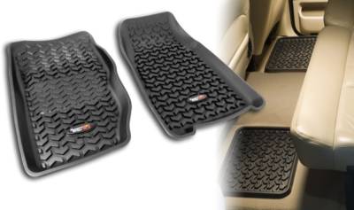 Rugged Ridge - Rugged Ridge 12987.20 Floor Liner Set 4 Piece Black for Jeep Cherokee XJ