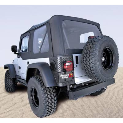 Rugged Ridge - Rugged Ridge 13707.35 Soft Top Door Skins Black Clear Windows for Wrangler