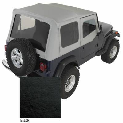 Rugged Ridge - Rugged Ridge 13701.15 Soft Top Door Skins Black Denim Clear Windows for Wrangler