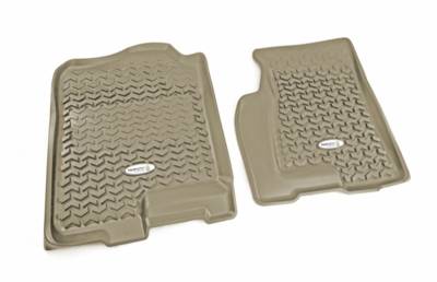 Rugged Ridge - Rugged Ridge TL-83901.02 Front Tan Floor Liner Set 99-12 GM 1/2/3500 Crew Cab