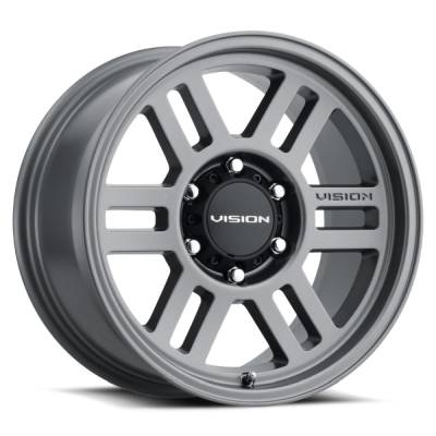 Vision Wheel - Vision Wheels 355 Manx 2 Overland 17x9 6x5.5 18mm Gray Matte 355-7983SG18