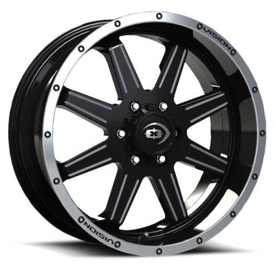 Vision Wheel - Vision Wheels 421 Cannibal 20x9 6x135 12mm Black/Machined 421H2936GBMLMS12