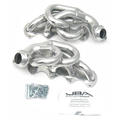 JBA Racing Headers - JBA Headers 1.625" Shorty Stainless Headers-Silver Ceramic Mustang GT 1675SJS
