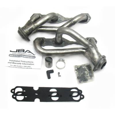 JBA Racing Headers - JBA Headers 1.5" Shorty Stainless Headers-Raw S10/S15 4.3L 1840S-4