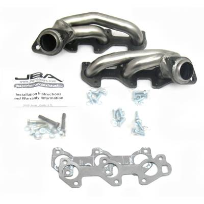 JBA Racing Headers - JBA Headers 1.5" Shorty Stainless Headers-Raw for Jeep 3.7L 1930S