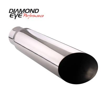 Diamond Eye Performance - Diamond Eye 4518BAC Tip Bolt-on Angle Cut 4" Id x 5" Od x 18" Long 304 Stainless